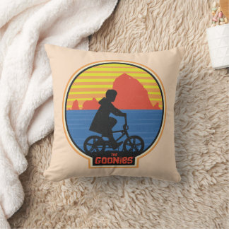The Goonies Retro Mikey Riding Bike Graphic Cushion