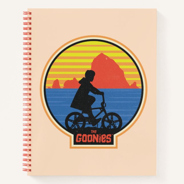 The Goonies Retro Mikey Riding Bike Graphic Notebook (Front)