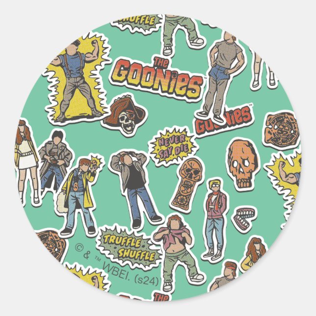 The Goonies Retro Sticker Pattern (Front)
