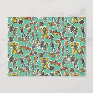 The Goonies Retro Sticker Pattern Postcard
