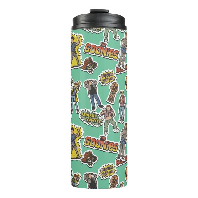 The Goonies Retro Sticker Pattern Thermal Tumbler (Front)