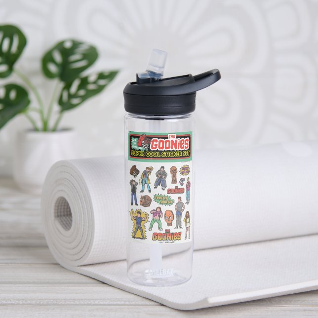 The Goonies Retro Sticker Sheet Graphic Water Bottle (Yoga)