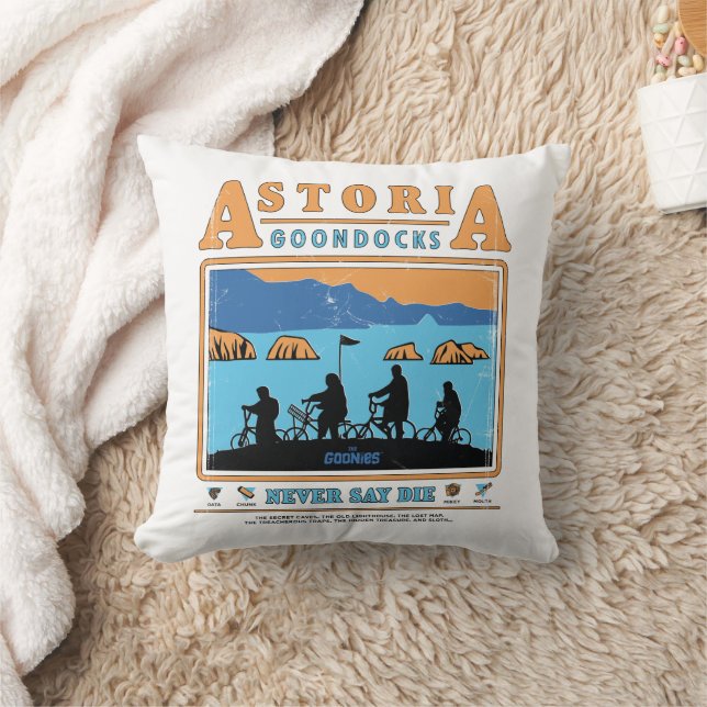 The Goonies Silhouettes Over Astoria Goondocks Cushion (Blanket)