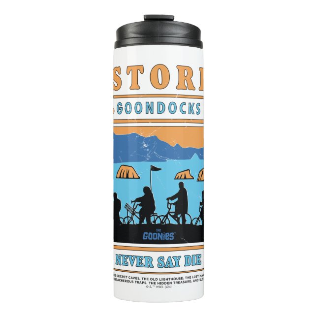 The Goonies Silhouettes Over Astoria Goondocks Thermal Tumbler (Front)