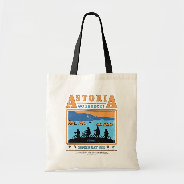The Goonies Silhouettes Over Astoria Goondocks Tote Bag (Front)