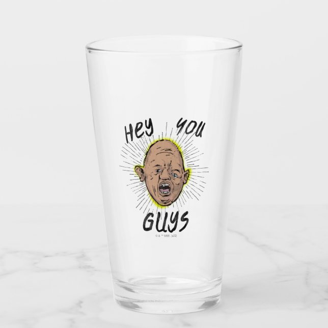 The Goonies Sloth Doodle "Hey You Guys" Glass (Front)