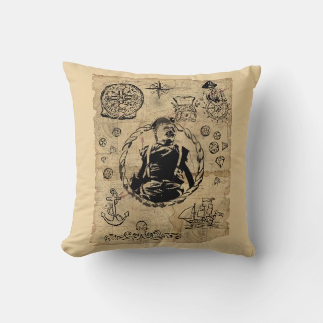 The Goonies Sloth Treasure Map Cushion (Front)