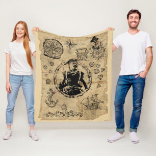The Goonies Sloth Treasure Map Fleece Blanket