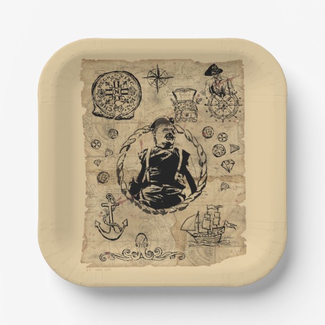 The Goonies Sloth Treasure Map Paper Plate (Front)