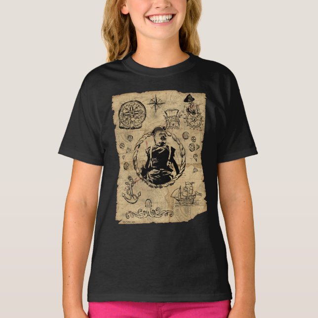 The Goonies Sloth Treasure Map T-Shirt (Front)