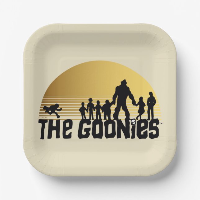 The Goonies Sunset Silhouette Graphic Paper Plate (Front)