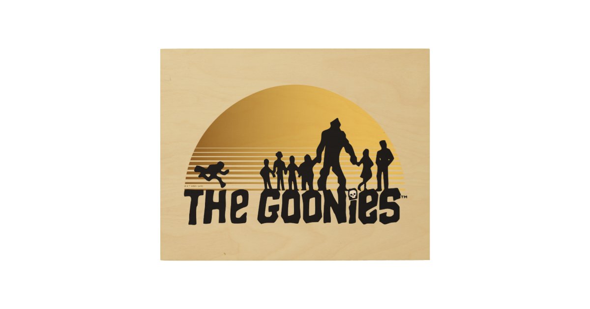 The Goonies Sunset Silhouette Graphic Wood Wall Art | Zazzle