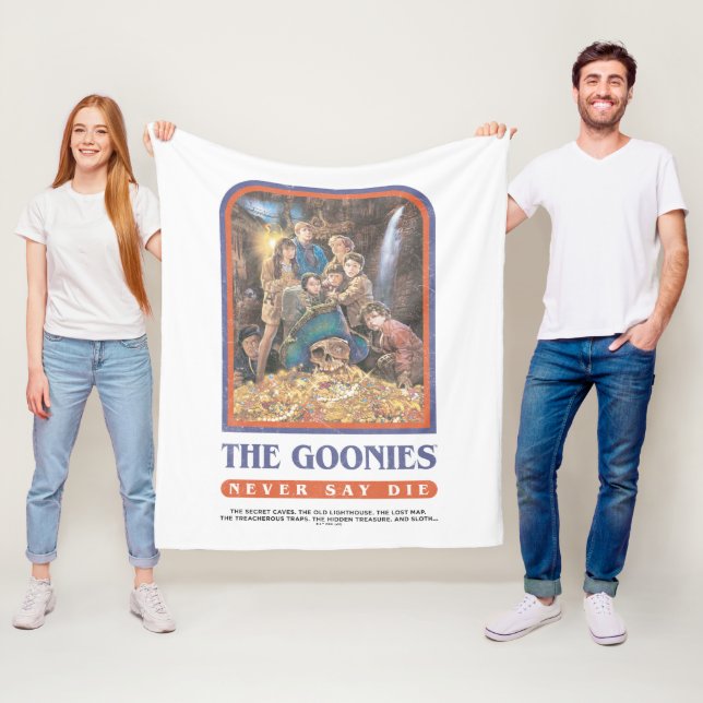 The Goonies Treasure Anniversary Poster Fleece Blanket (In Situ)
