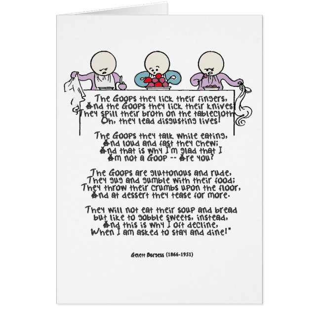 The Goops They Lick Their Fingers (Front)