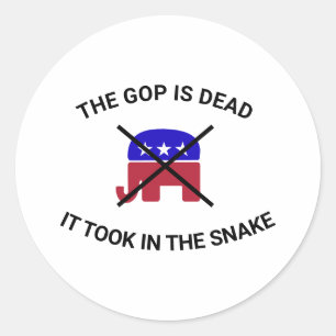 The GOP Is Dead T-Shirt Classic Round Sticker