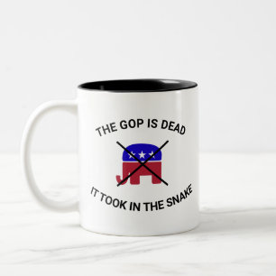 The GOP Is Dead T-Shirt Two-Tone Coffee Mug