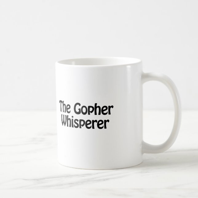 the gopher whisperer coffee mug (Right)
