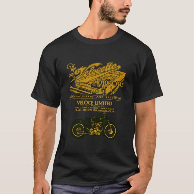 The Gorgeous Velocette Motorcycles Design by Motor T-Shirt (Front)