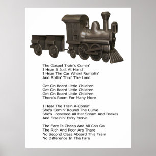 THE GOSPEL TRAIN-POSTER-WITH SONG LYRICS POSTER