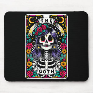 The Goth Funny Tarot Card Sarcastic Skeleton Skull Mouse Mat