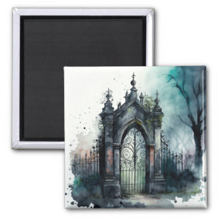 The Gothic Cemetery Gate Series Design 11 Magnet