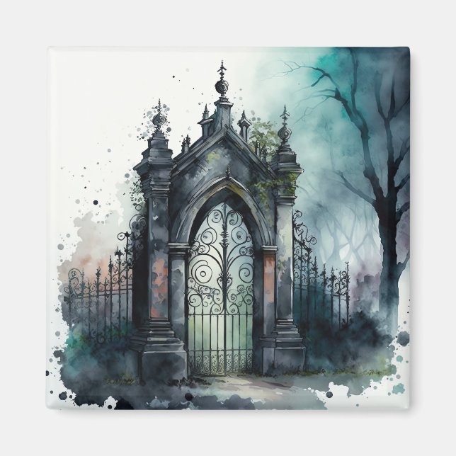 The Gothic Cemetery Gate Series Design 11 Magnet (Front)