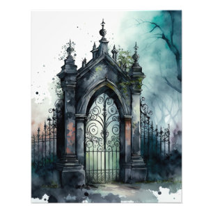 The Gothic Cemetery Gate Series Design 11 Photo Print