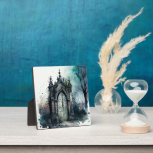 The Gothic Cemetery Gate Series Design 11 Plaque