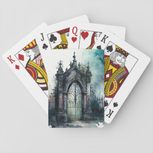 The Gothic Cemetery Gate Series Design 11 Playing Cards