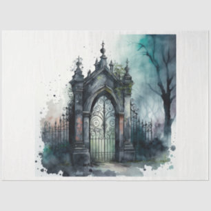 The Gothic Cemetery Gate Series Design 11 Tissue Paper
