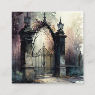The Gothic Cemetery Gate Series Design 12 Enclosure Card