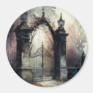 The Gothic Cemetery Gate Series Design 12 Magnet