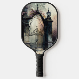 The Gothic Cemetery Gate Series Design 12 Pickleball Paddle