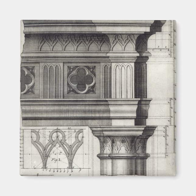 The Gothic Entablature Magnet (Front)