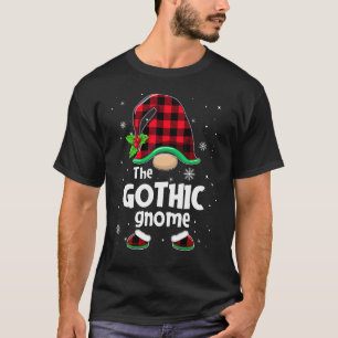 The Gothic Gnome Buffalo Plaid Christmas Matching T-Shirt