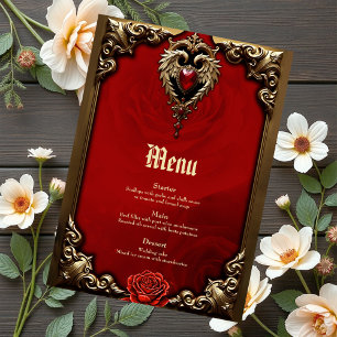 The gothic heart of fire and gold.  menu