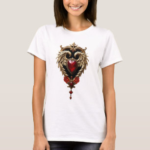 The gothic heart of fire and gold T-Shirt