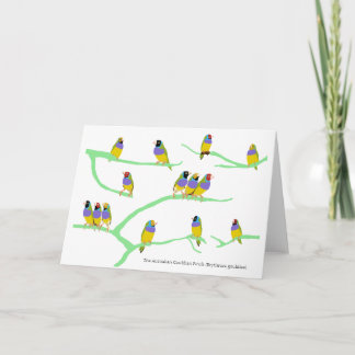 The Gouldian Finch (Erythrura gouldiae) Card