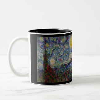 The Gourdy Night Starry Fine Art Spoof Two-Tone Coffee Mug
