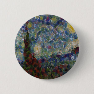 The Gourdy Night Starry Night Parody 6 Cm Round Badge