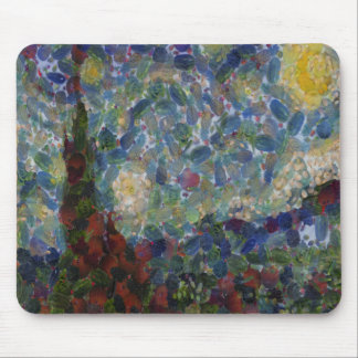 The Gourdy Night Starry Night Parody Mouse Mat