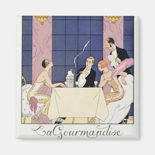 The Gourmands, 1920-30 (pochoir print) Magnet (Front)
