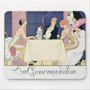 The Gourmands, 1920-30 (pochoir print) Mouse Mat
