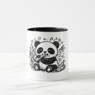 The Gourmet Panda: A Whimsical Bamboo Feast Mug