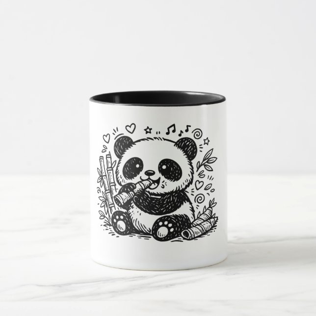 The Gourmet Panda: A Whimsical Bamboo Feast Mug (Center)