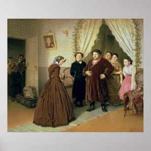 The Governess Arriving at the Merchant's House Poster