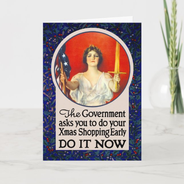 The Government Needs You to Shop Early! Holiday Card (Front)