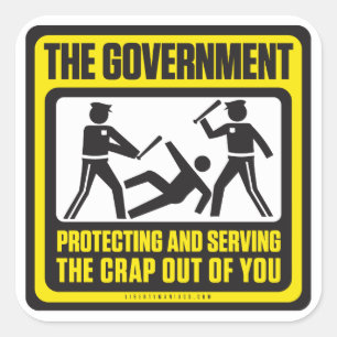 The Government Shirt Square Sticker