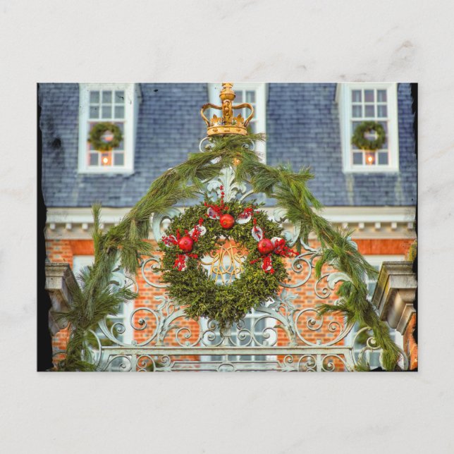 The Governor's Palace Gate Williamsburg, VA Postcard (Front)