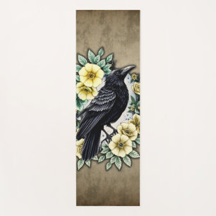 The grace and elegance of the raven. yoga mat